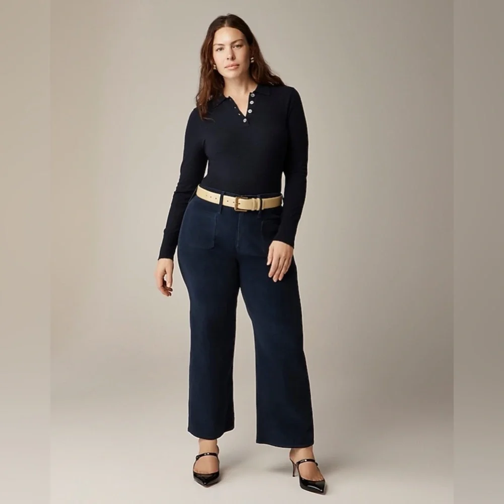 NWT J.Crew Sailor Slim Wide Pant in Stretch Corduroy
